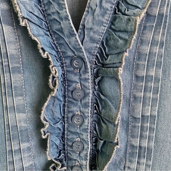 H&M Denim Dress with Ruffle Trim - Picture 3 of 7